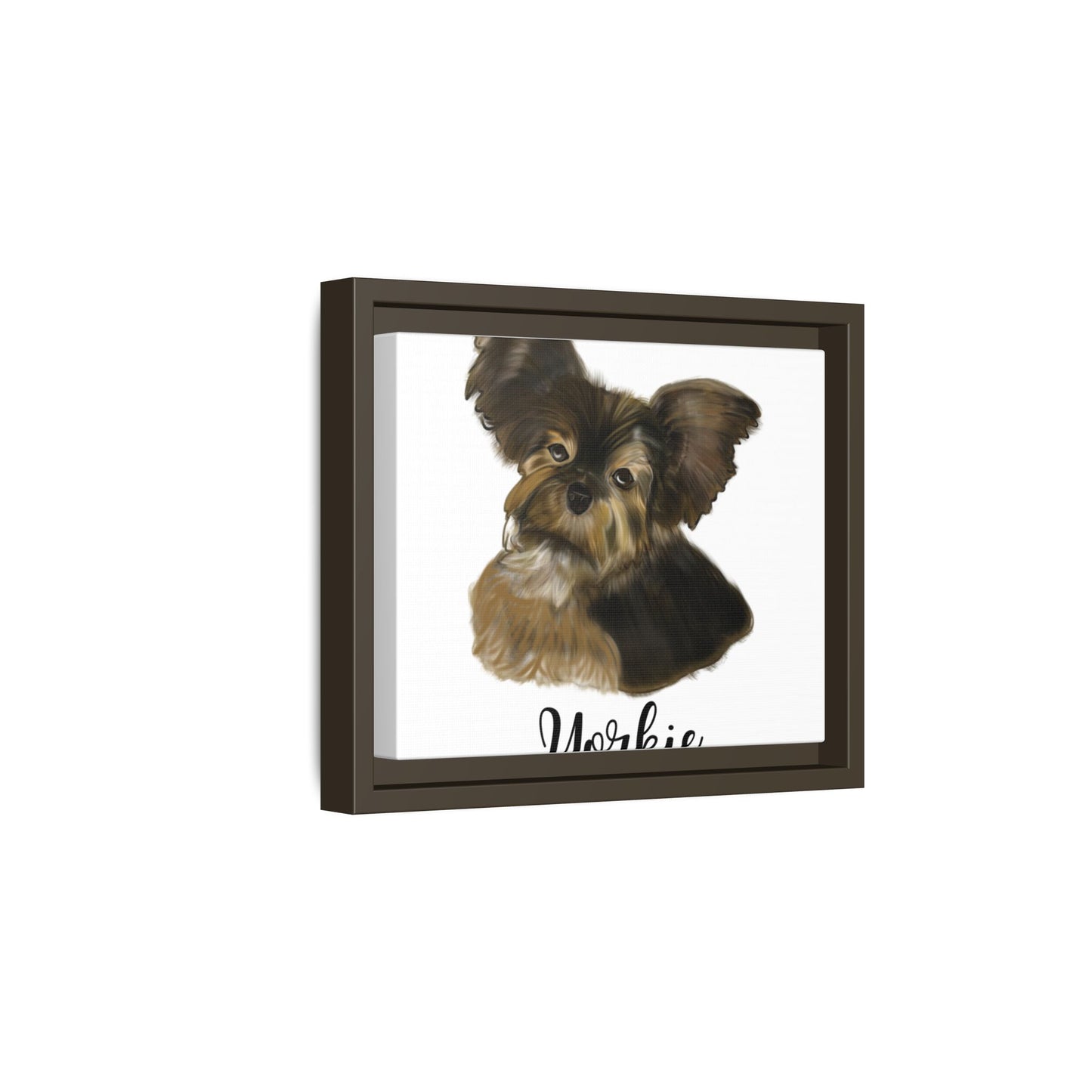 Yorkie Wall Art — Framed Matte Canvas Print