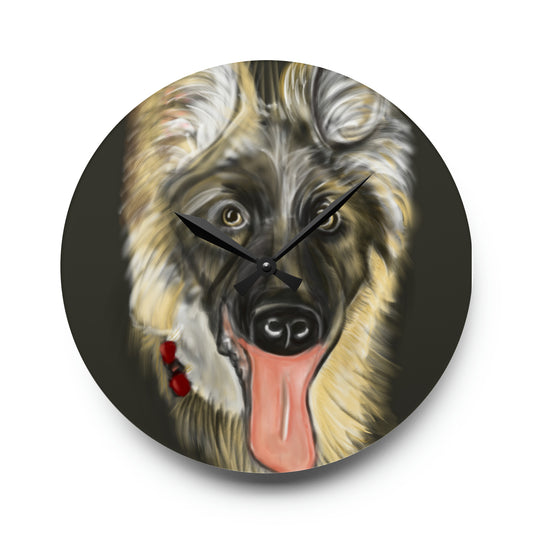 German Shepard Acrylic Wall Clock - Debital Design 