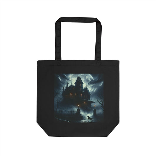 Spooky Eco Tote Bag for Halloween, Trick or Treat Bag, Reusable Grocery Tote, Halloween Gifts, Sustainable Tote