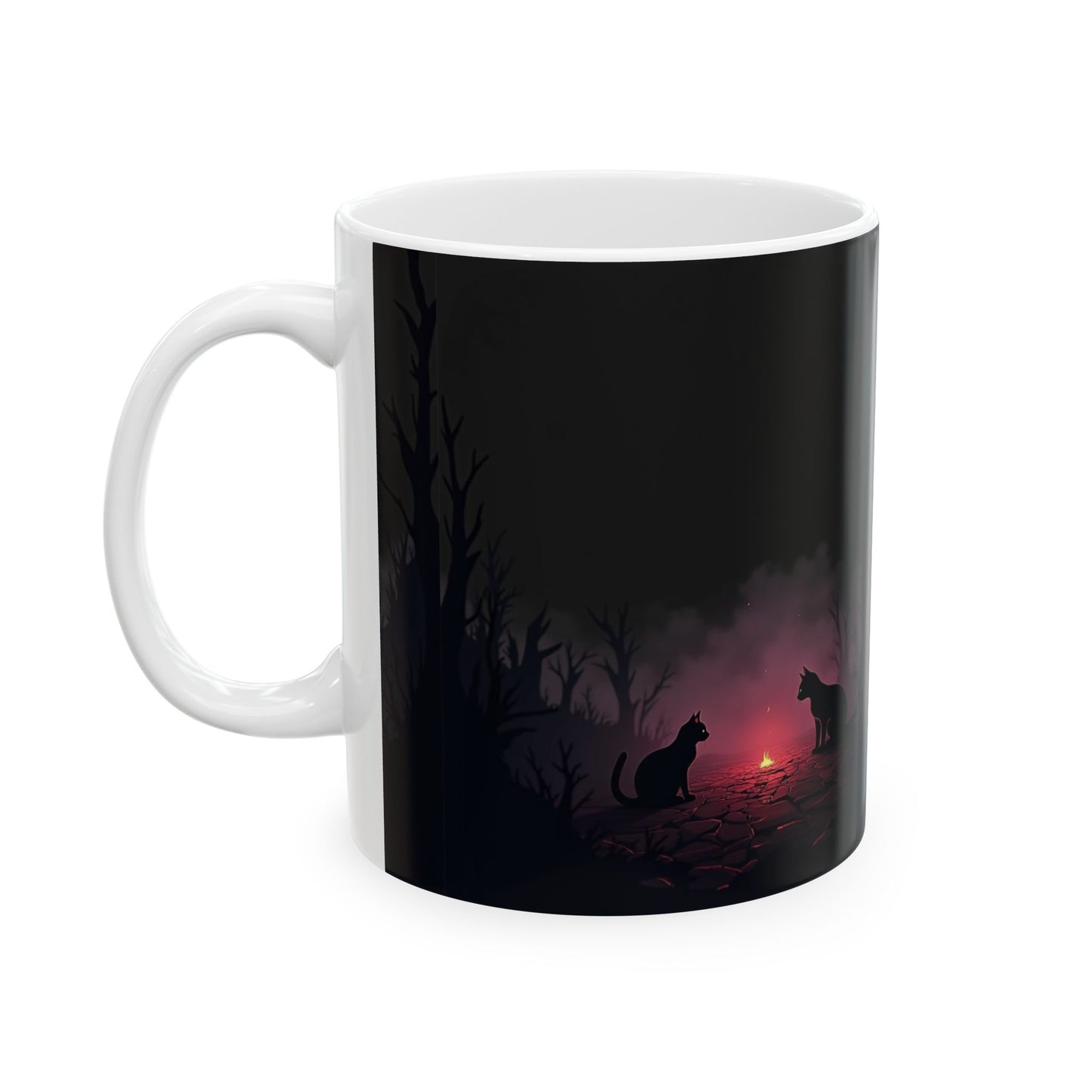 Mystical Cat Ceramic Mug | Coffee, Tea Lover Gift, Halloween Decor, Unique Homeware, Cozy Drinkware