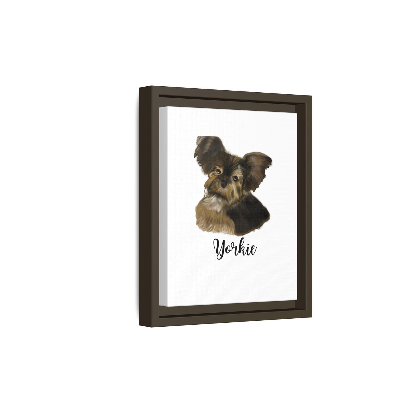 Yorkie Wall Art — Framed Matte Canvas Print