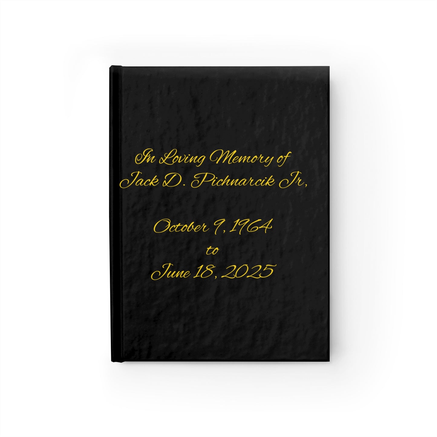 Personalizable - Memorial Journal - Ruled Line, Remembrance Notebook, Tribute Diary, Loss Keepsake, Grief Planner