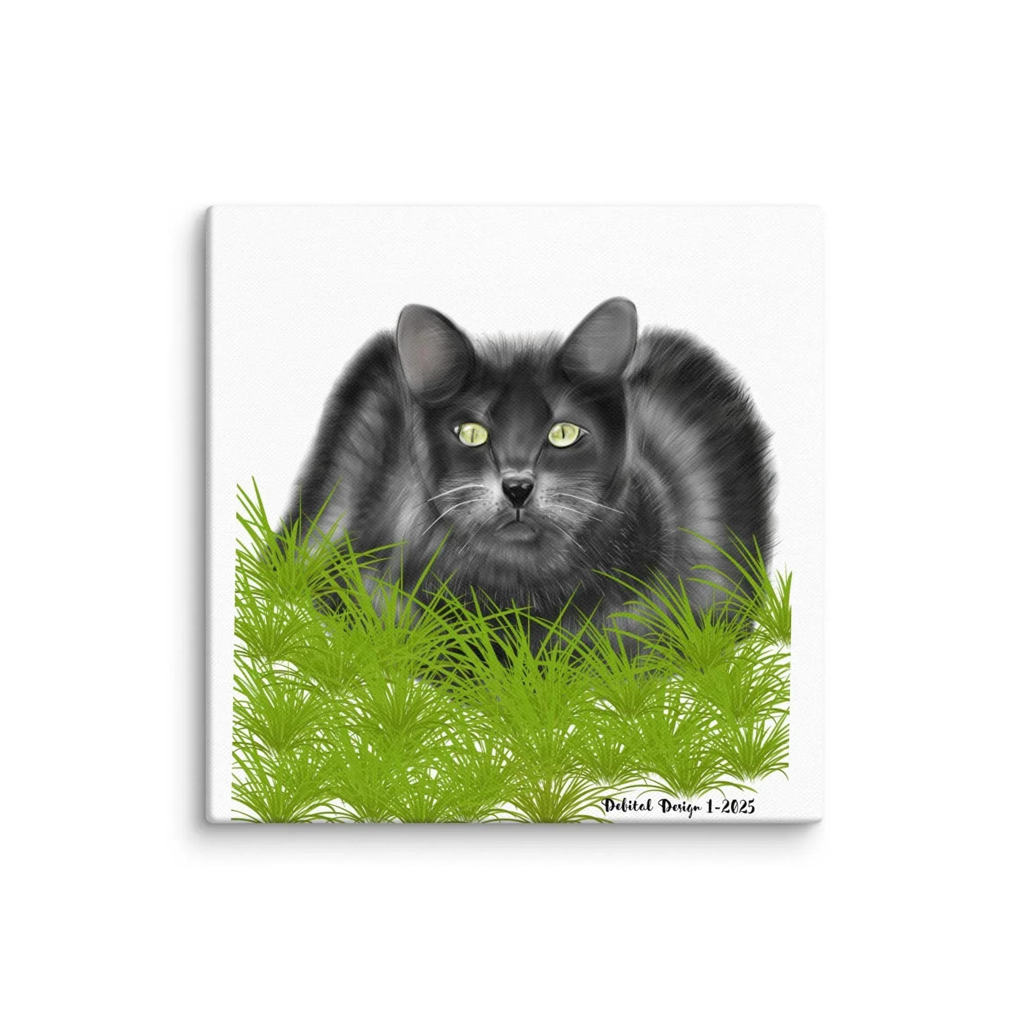 Black Cat Canvas Art - Premium Wall Decor - Debital Design