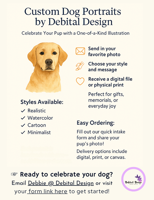 Custom Dog Portrait – Digital Artwork by Debital Design