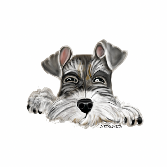 8 x 10  Schnauzer Canvas wraps - Debital Design 