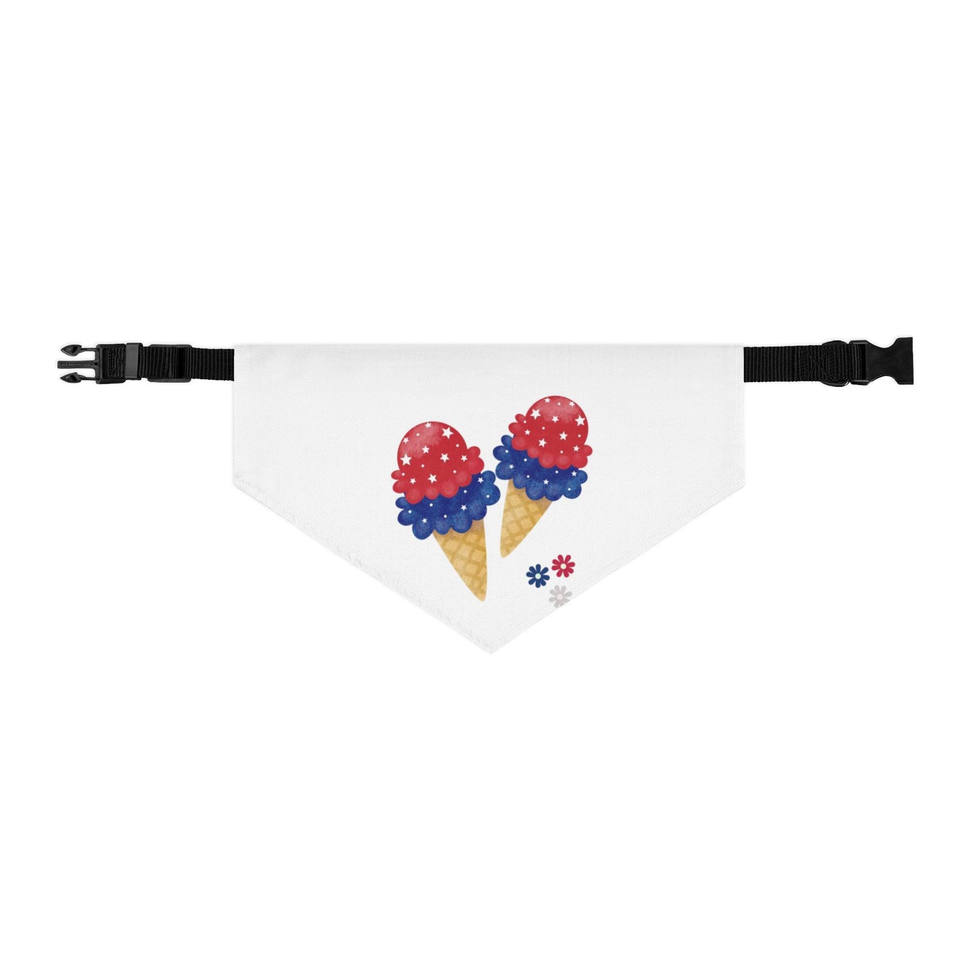 Ice Cream Cone Pet Bandana Collar - Debital Design