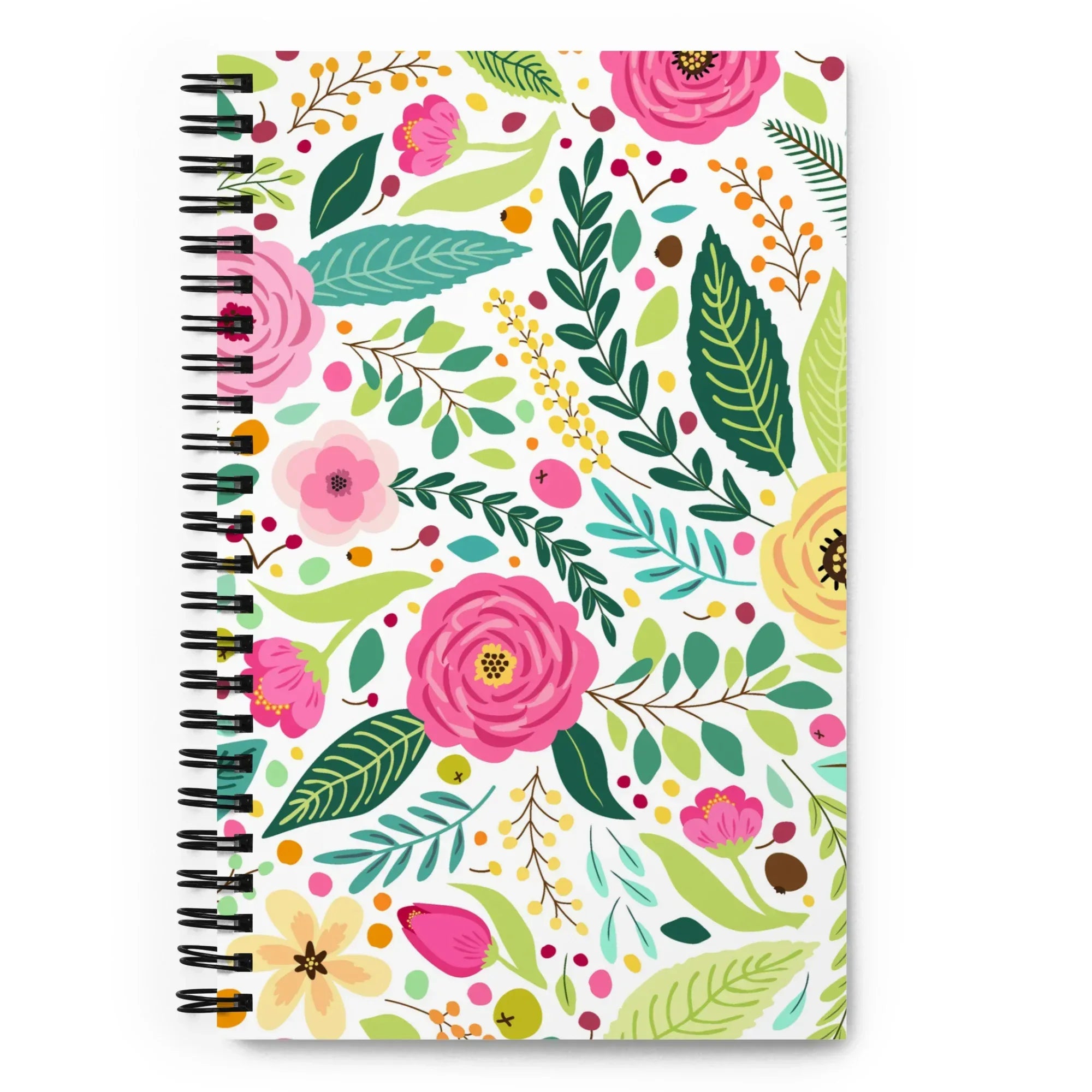 Beautiful Floral Spiral Notebook - Premium Dotted Journal for Writing & Planning - Debital Design