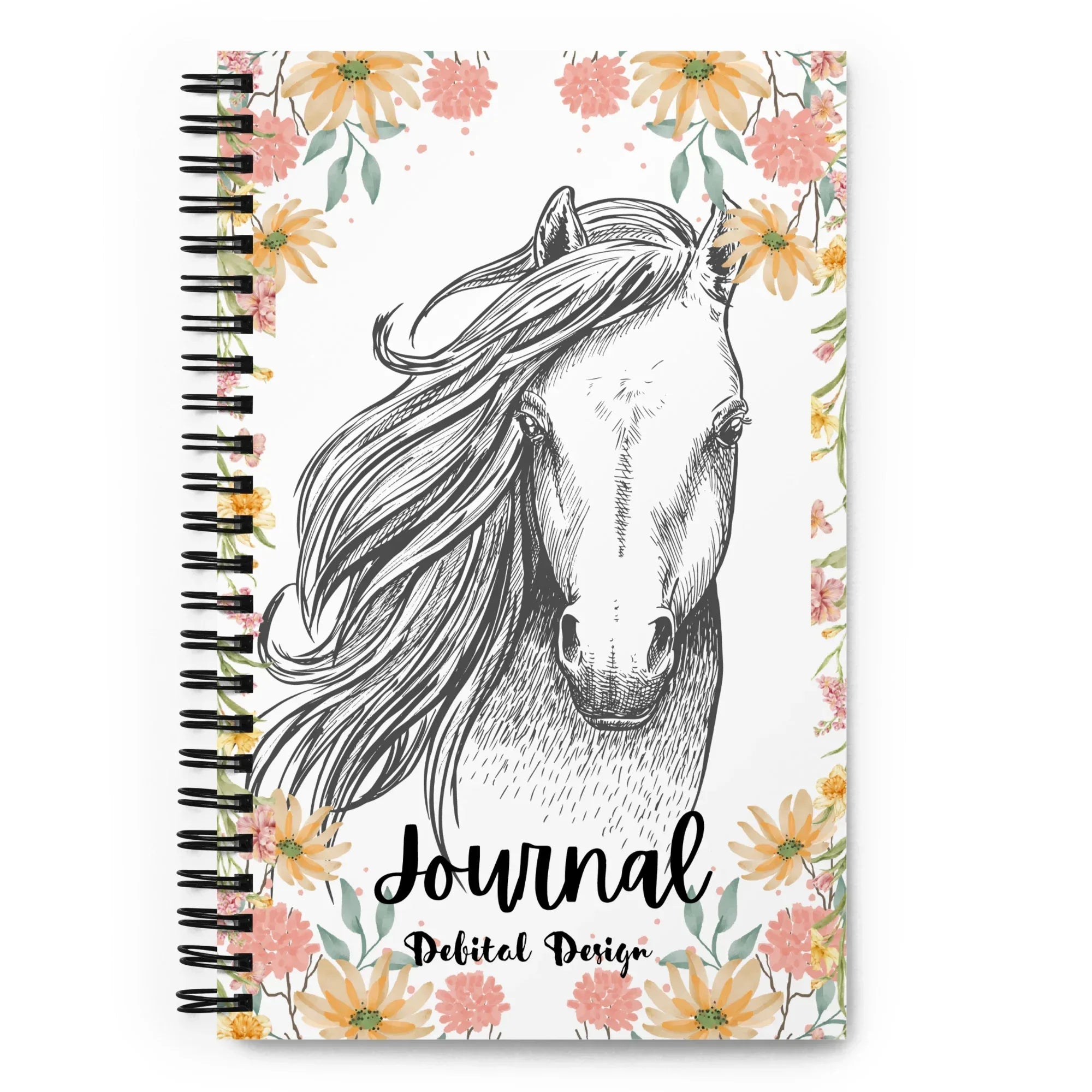 Horse Journal Spiral notebook - Debital Design