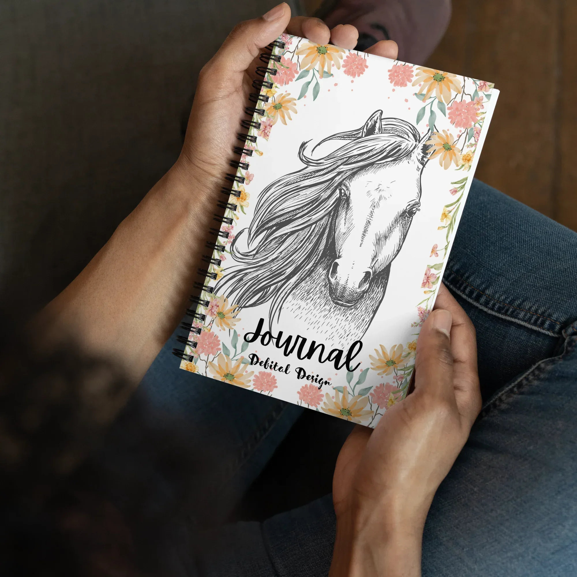 Horse Journal Spiral notebook - Debital Design